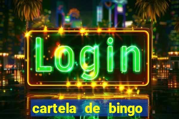 cartela de bingo pra imprimir